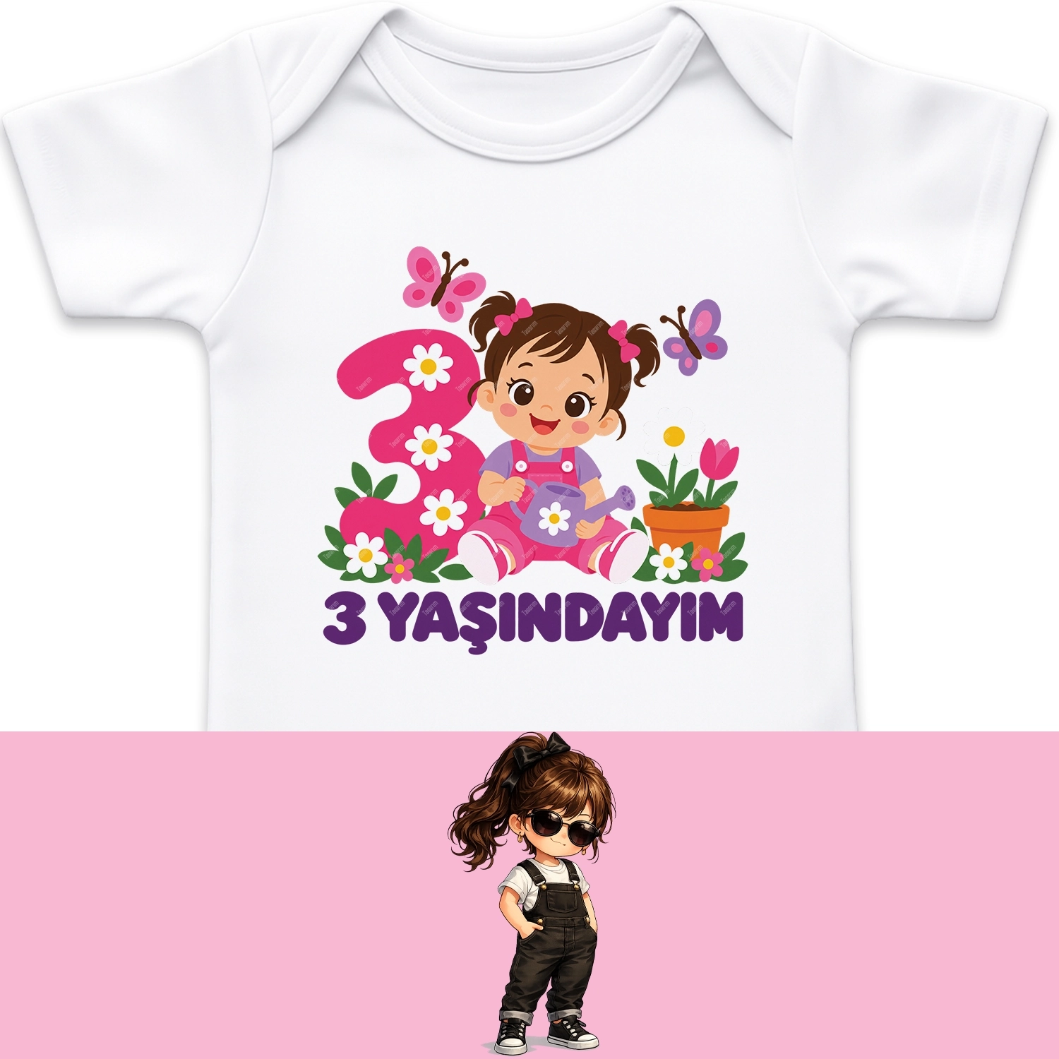 3 Yaşındayım - Bebek Body Zıbın