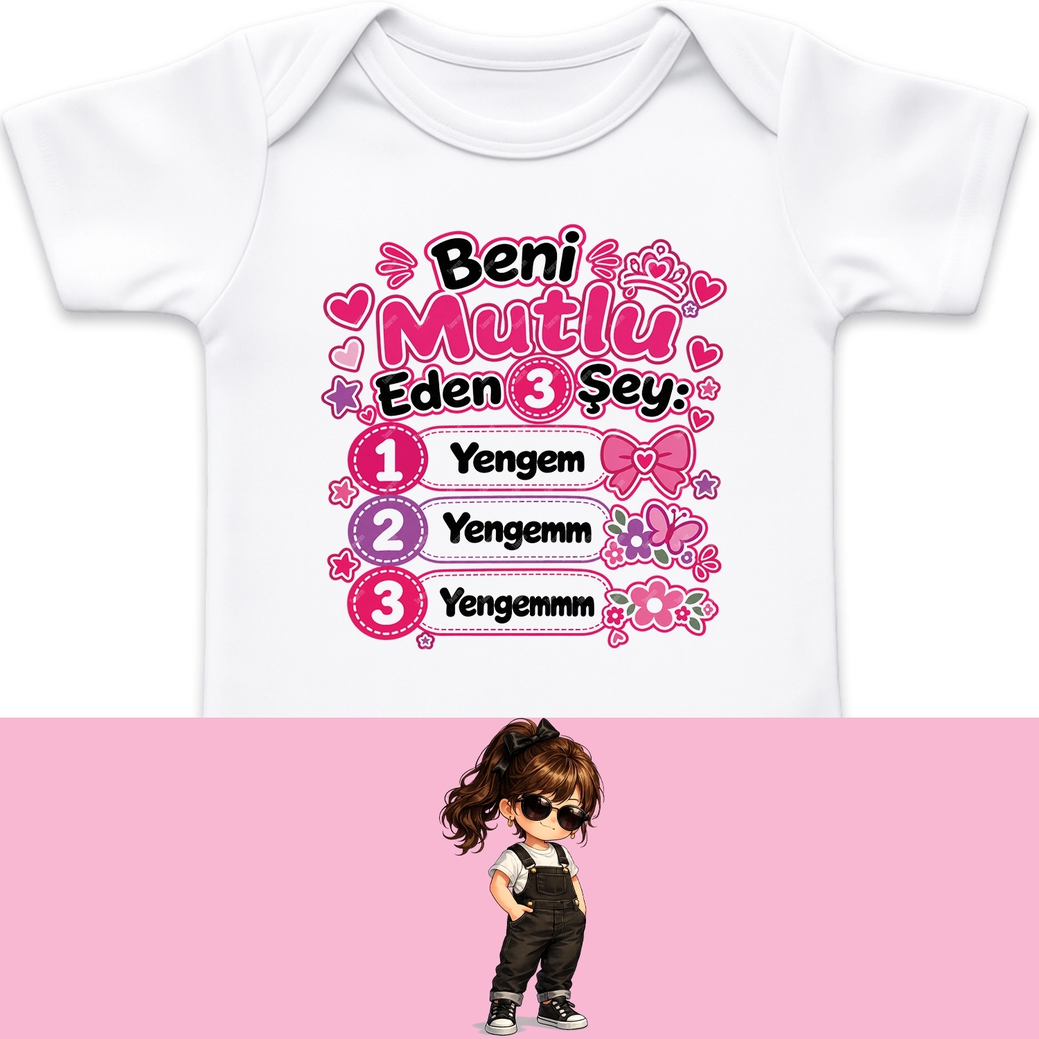Beni Mutlu Eden 3 Şey Yengem - Bebek Body Zıbın
