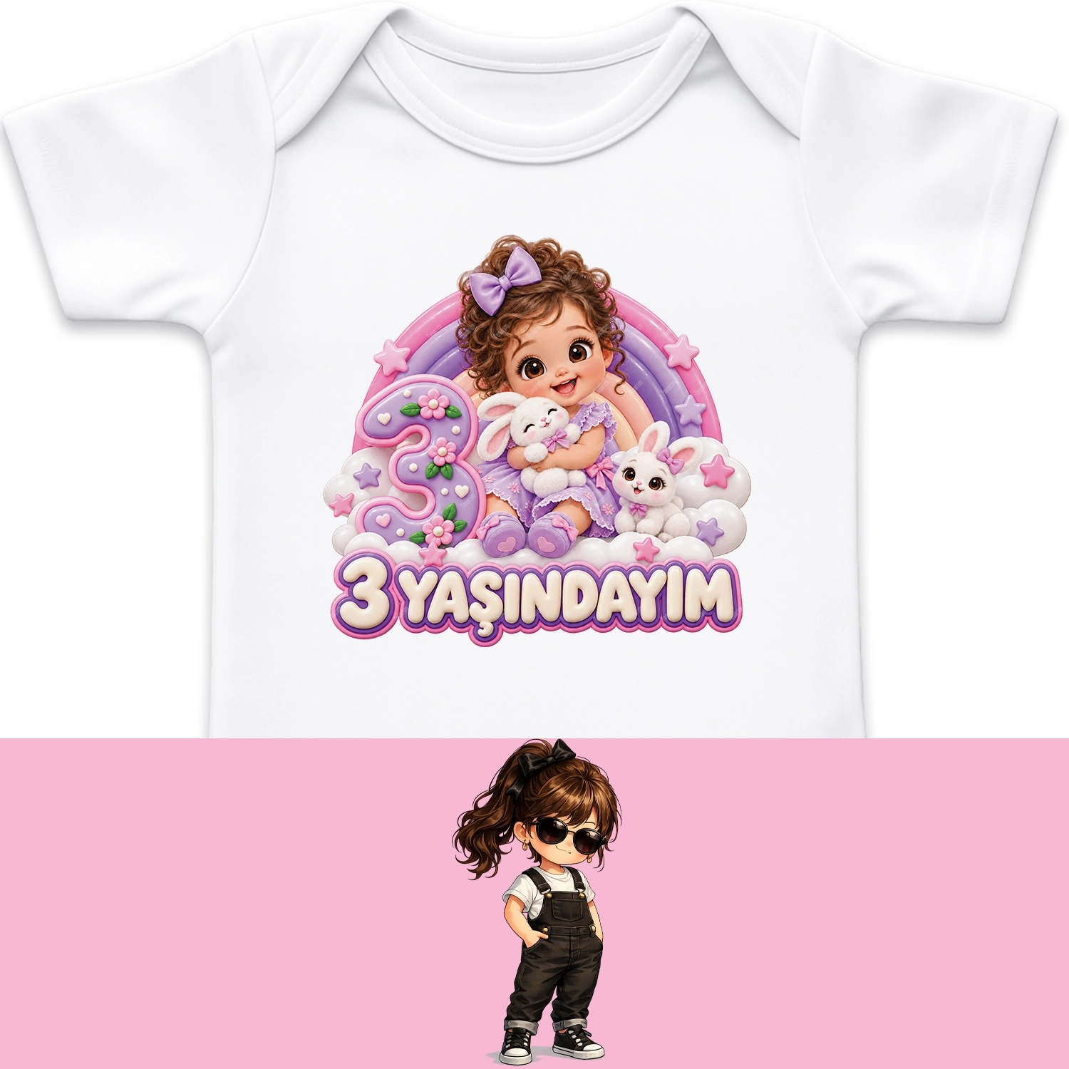 3 Yaşındayım - Bebek Body Zıbın