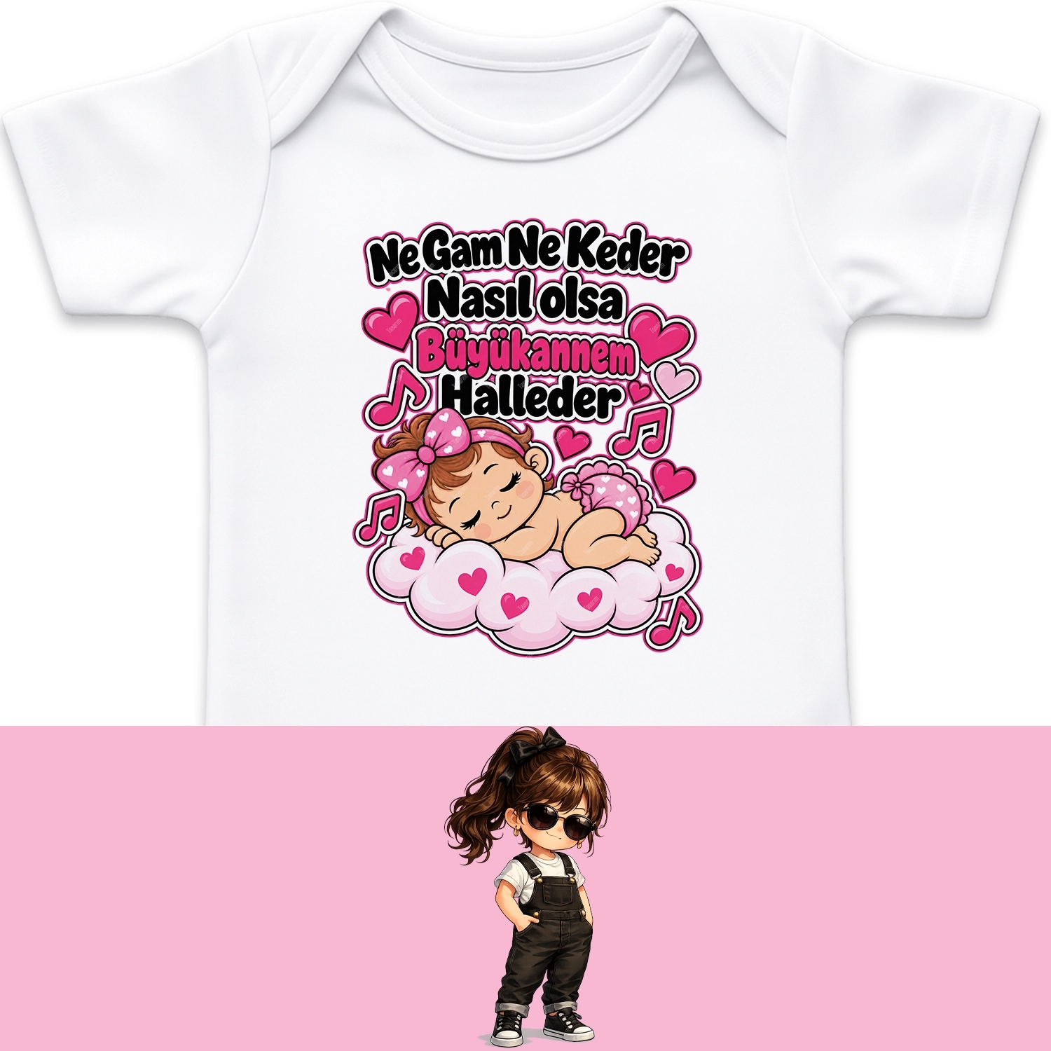 Ne Gam Ne Keder Nasıl Olsa Büyükannem Halleder - Bebek Body Zıbın