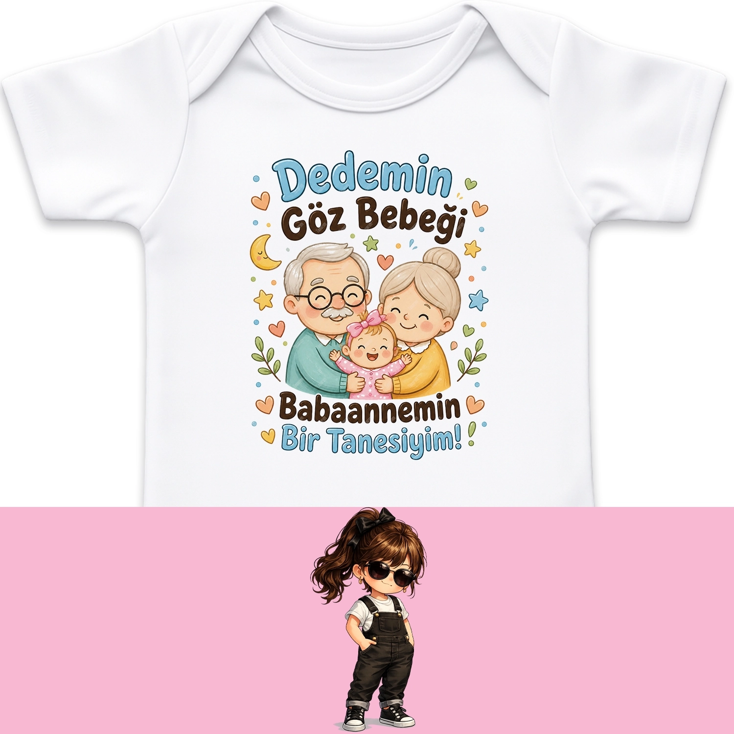 Dedemin Göz Bebeği Babaannemin Bir Tanesiyim - Bebek Body Zıbın