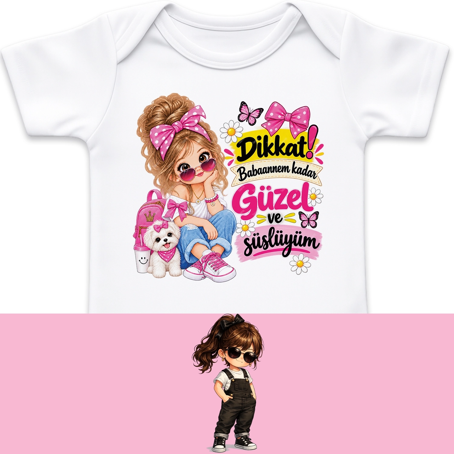 Dikkat Babaannem Kadar Güzel Ve Süslüyüm - Bebek Body Zıbın