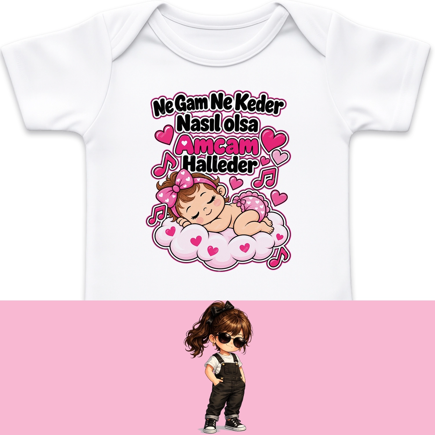 Ne Gam Ne Keder Nasıl Olsa Amcam Halleder - Bebek Body Zıbın