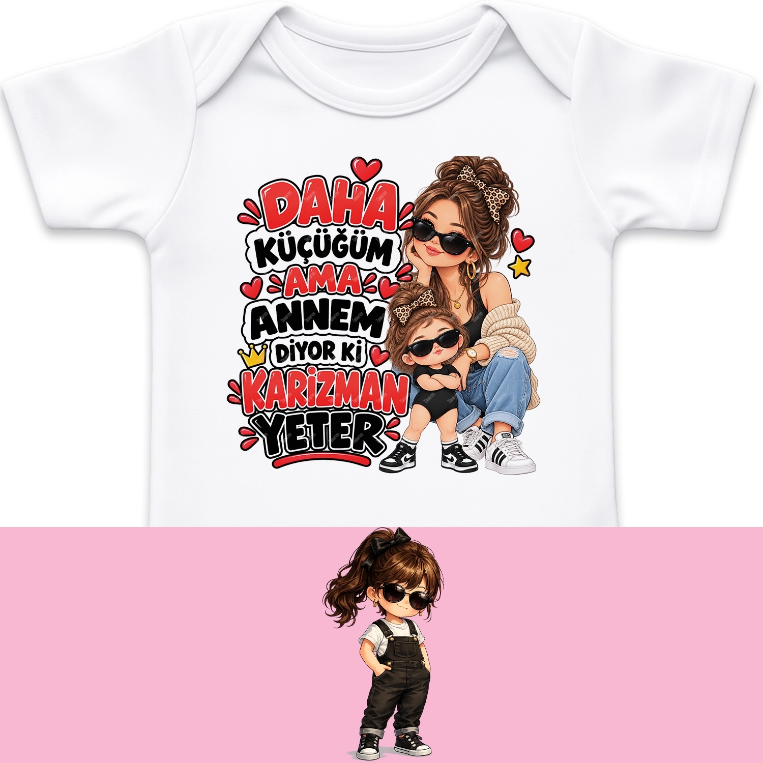Daha Küçüğüm Ama Annem Diyor Ki Karizman Yeter - Bebek Body Zıbın