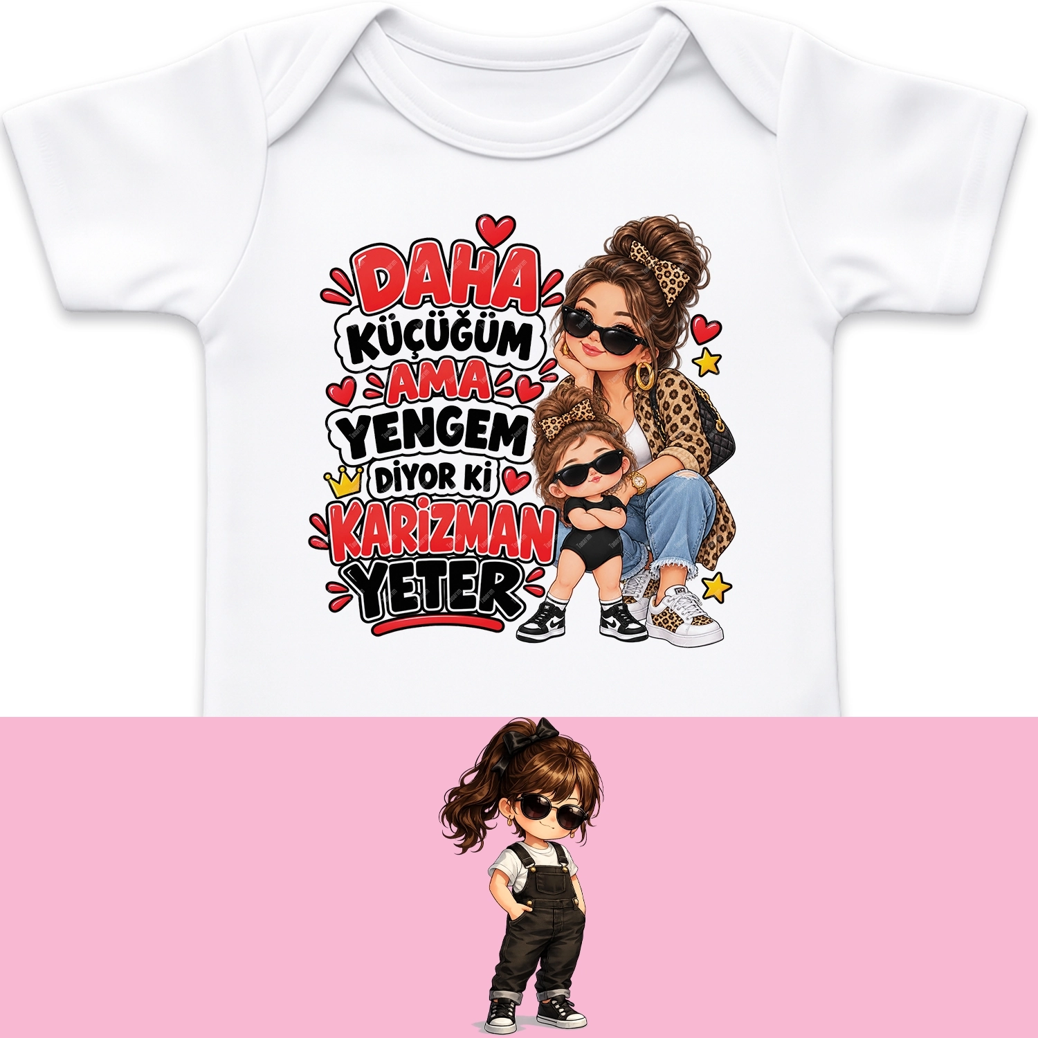 Daha Küçüğüm Ama Yengem Diyor Ki Karizman Yeter - Bebek Body Zıbın
