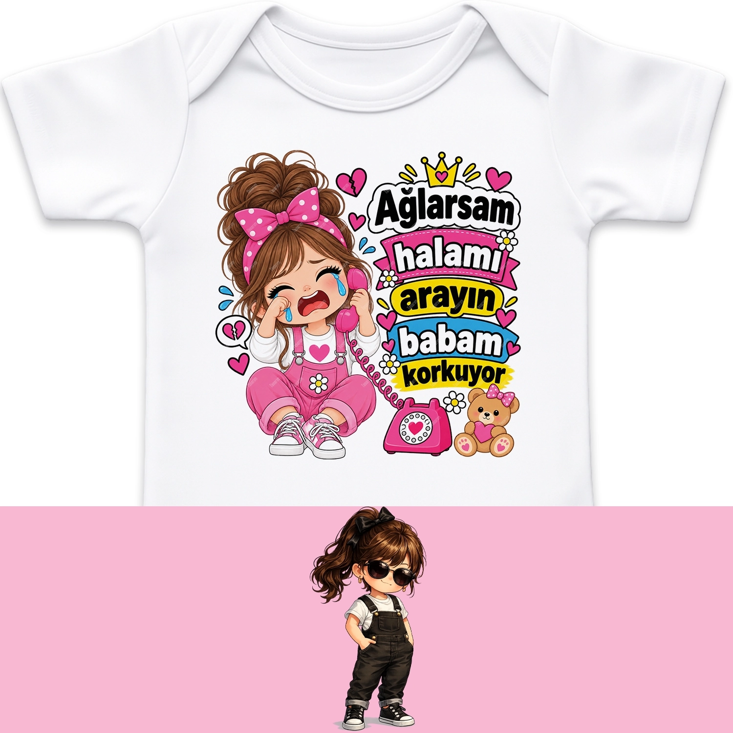 Ağlarsam Halamı Arayın Babam Korkuyor - Bebek Body Zıbın