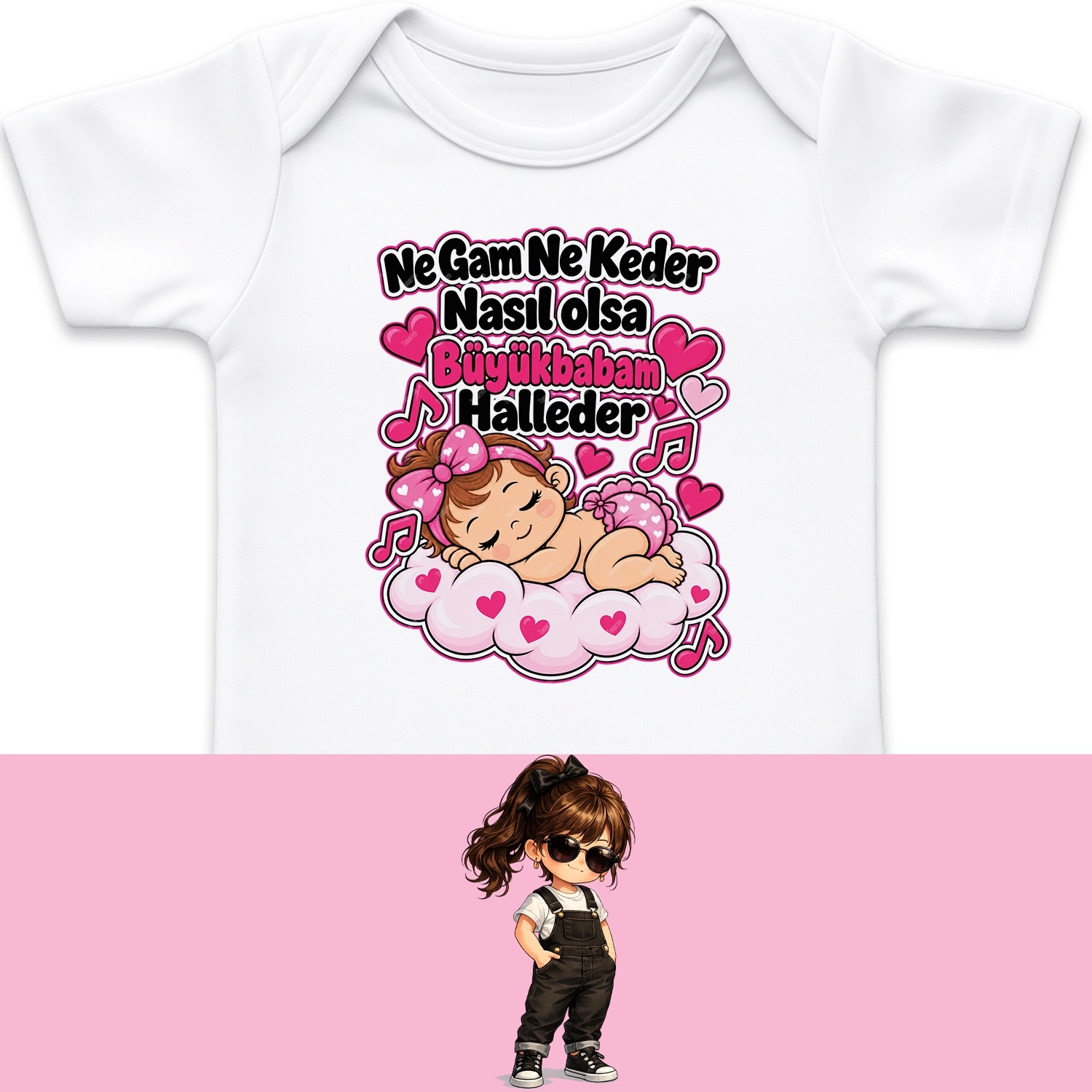 Ne Gam Ne Keder Nasıl Olsa Büyükbabam Halleder - Bebek Body Zıbın