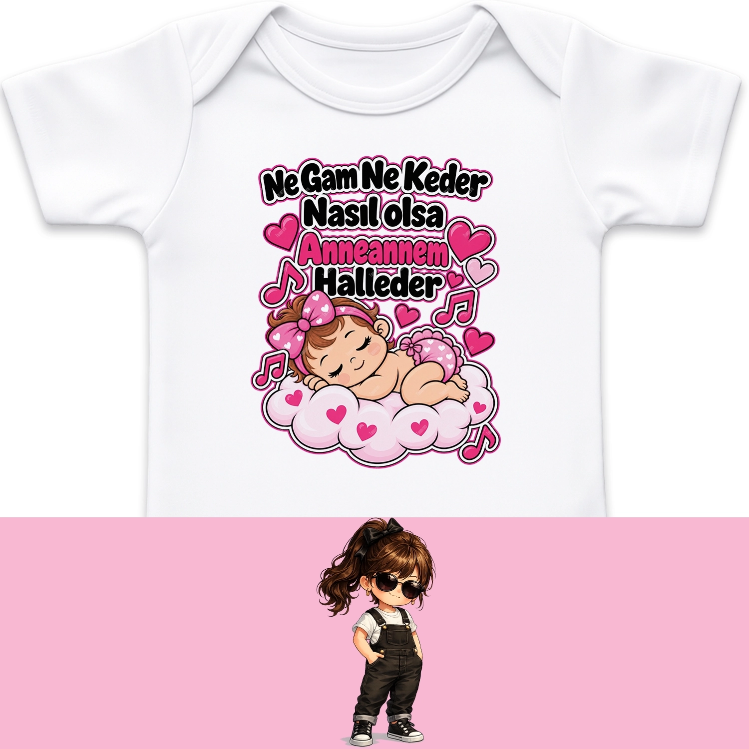 Ne Gam Ne Keder Nasıl Olsa Anneannem Halleder - Bebek Body Zıbın