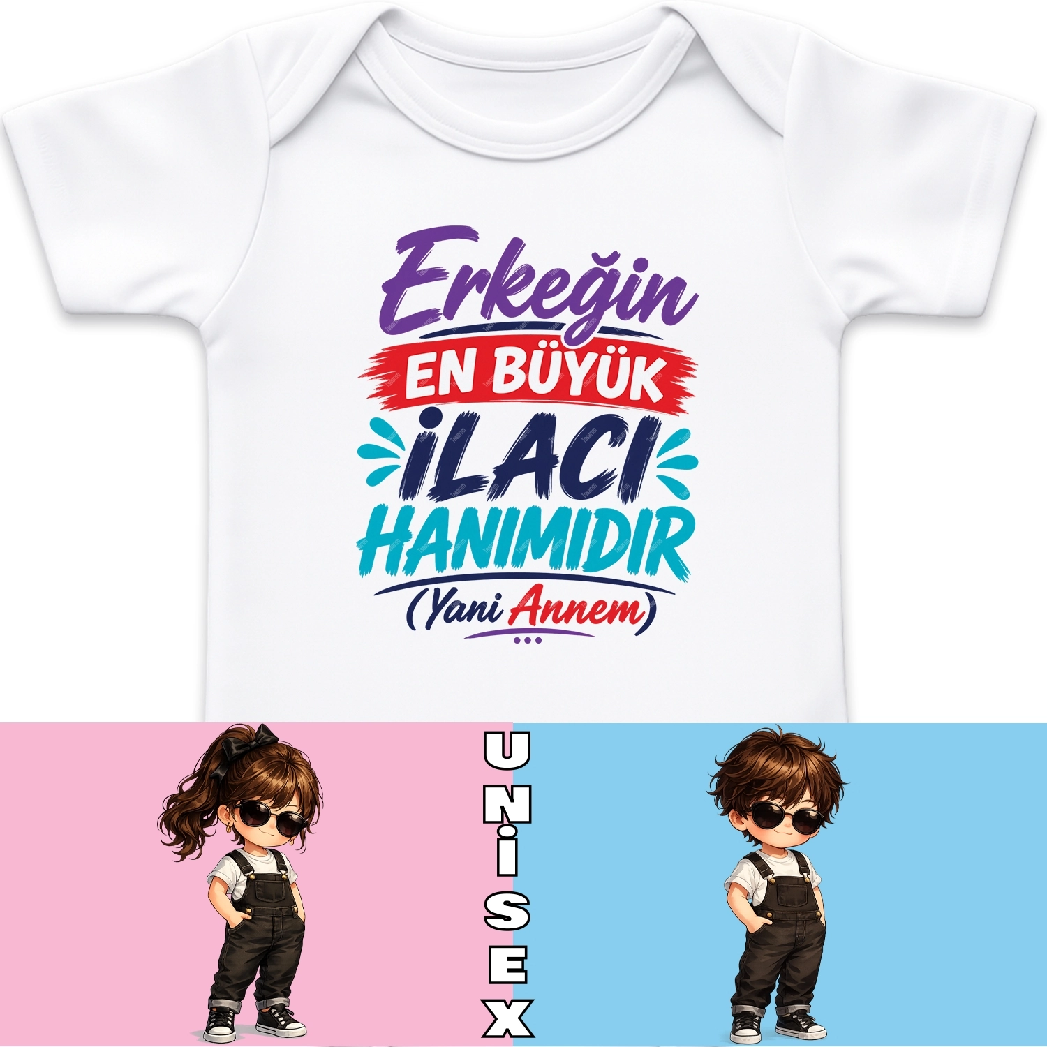Erkeğin En Büyük İlacı Hanımıdır Yani Annem - Bebek Body Zıbın