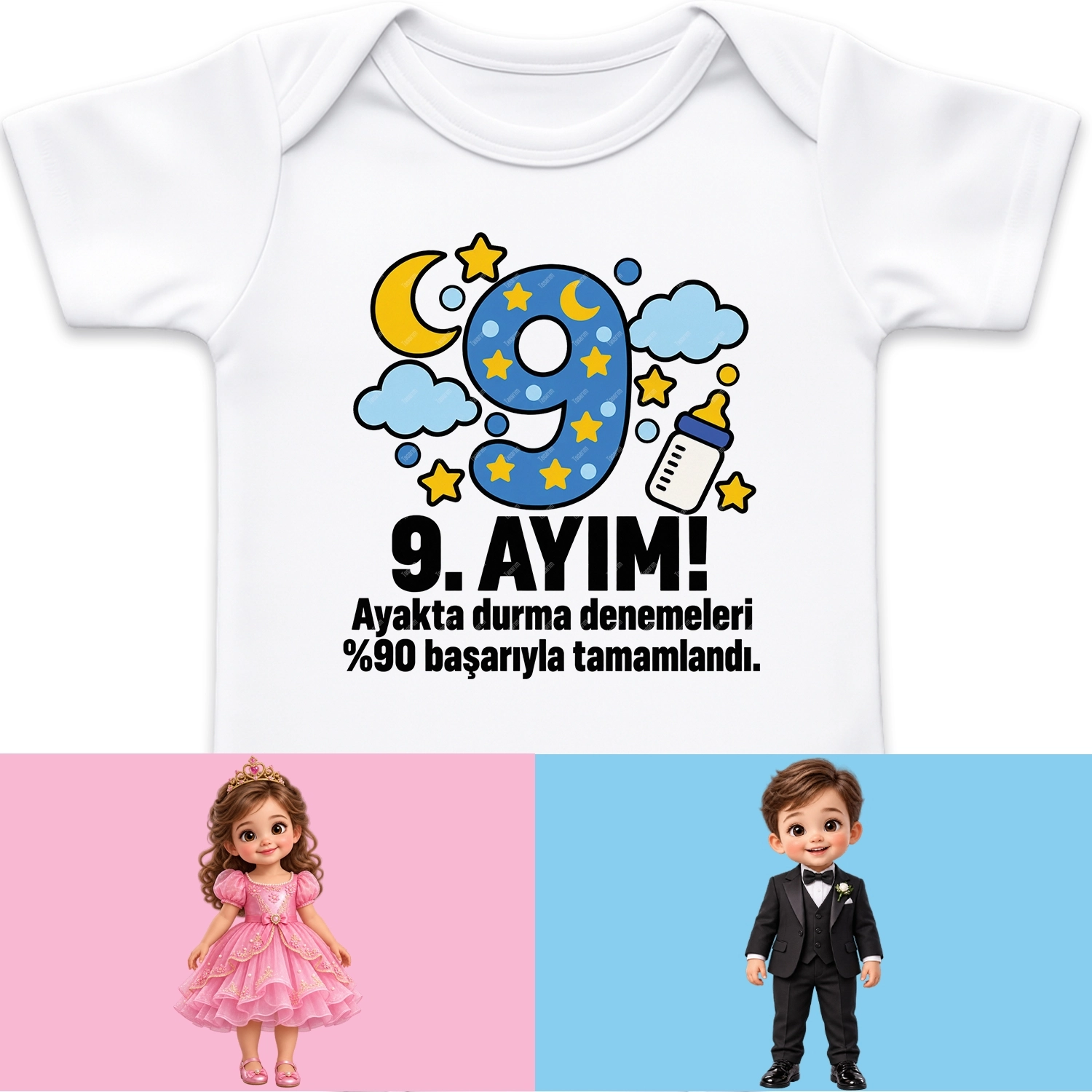 9. Aylık - Ayakta Durma Denemeleri %90 Başarıyla Tamamlandı - Bebek Body Zıbın