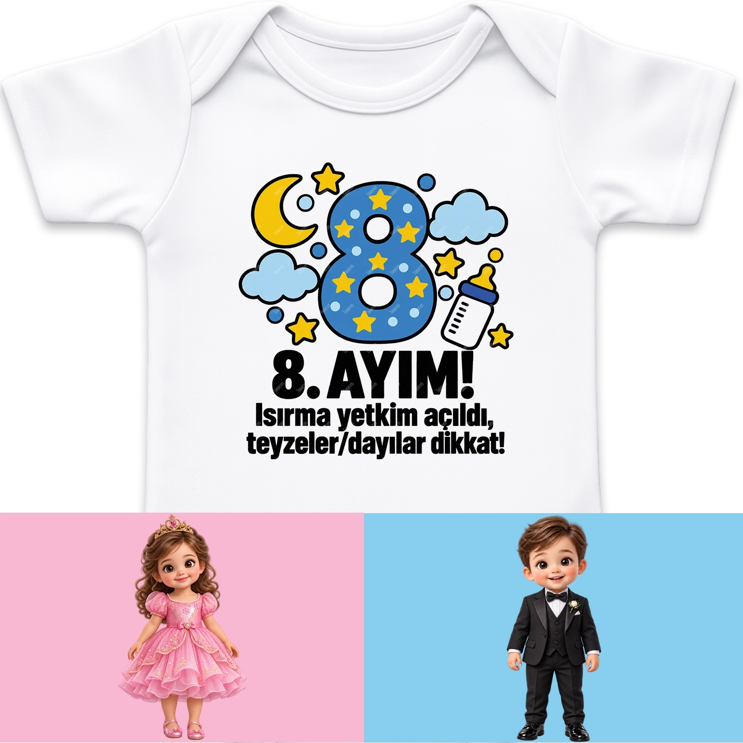 8. Aylık - Isırmaya Yetkim Açıldı Teyzeler / Dayılar Dikkat - Bebek Body Zıbın