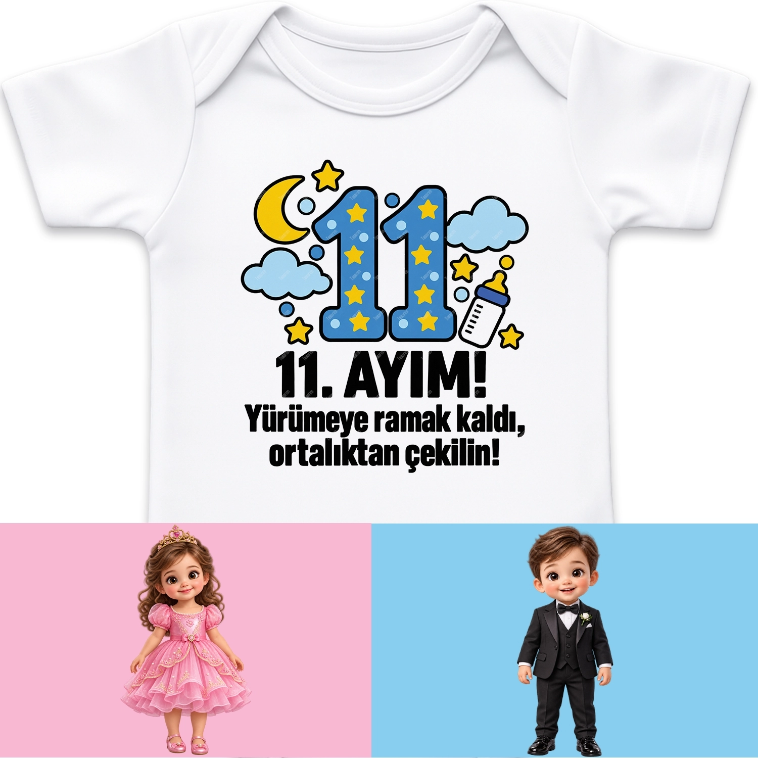 11. Aylık - Yürümeye Ramak Kaldı Ortalıktan Çekilin - Bebek Body Zıbın